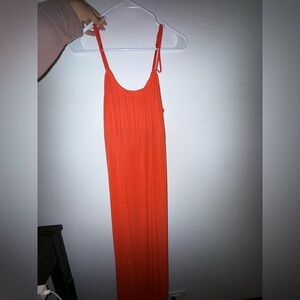 Natori Vibrant Orange Strapless Dress